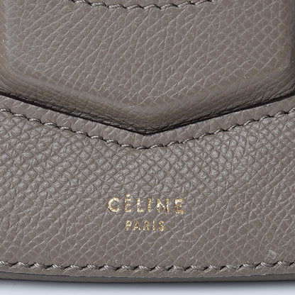 Celine Grained Calfskin Medium Trotteur Taupe 6 of 9