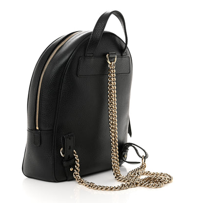 Gucci Pebbled Calfskin Soho Chain Backpack Black 3 of 14