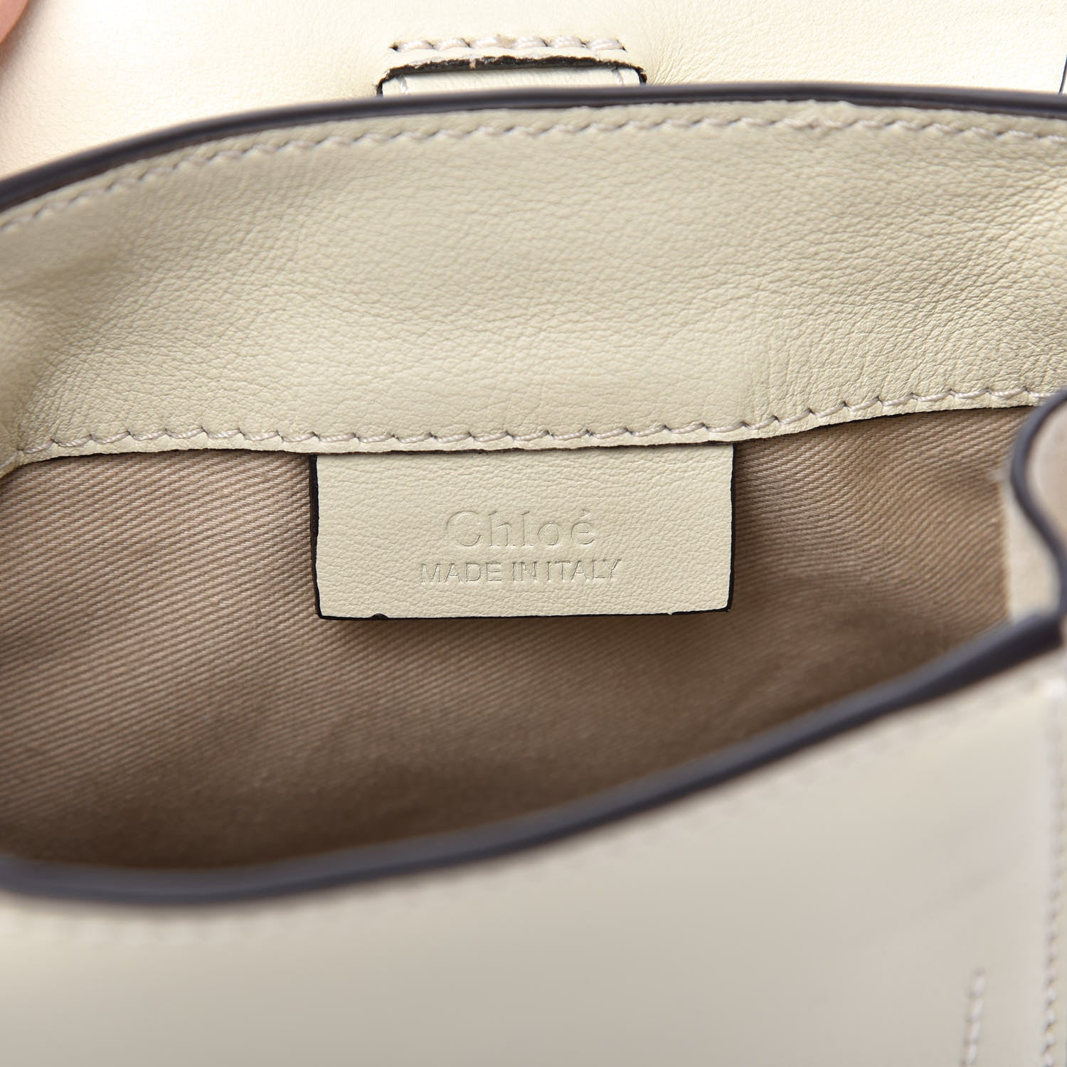 Chloe Suede Calfskin Mini Faye Backpack Off White 8 of 10