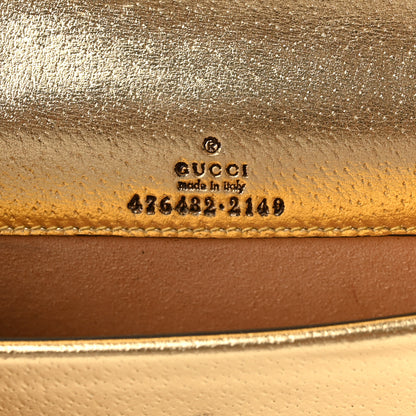 Gucci Metallic Textured Calfskin Crystal Mini Dionysus Shoulder Bag Gold 6 of 8