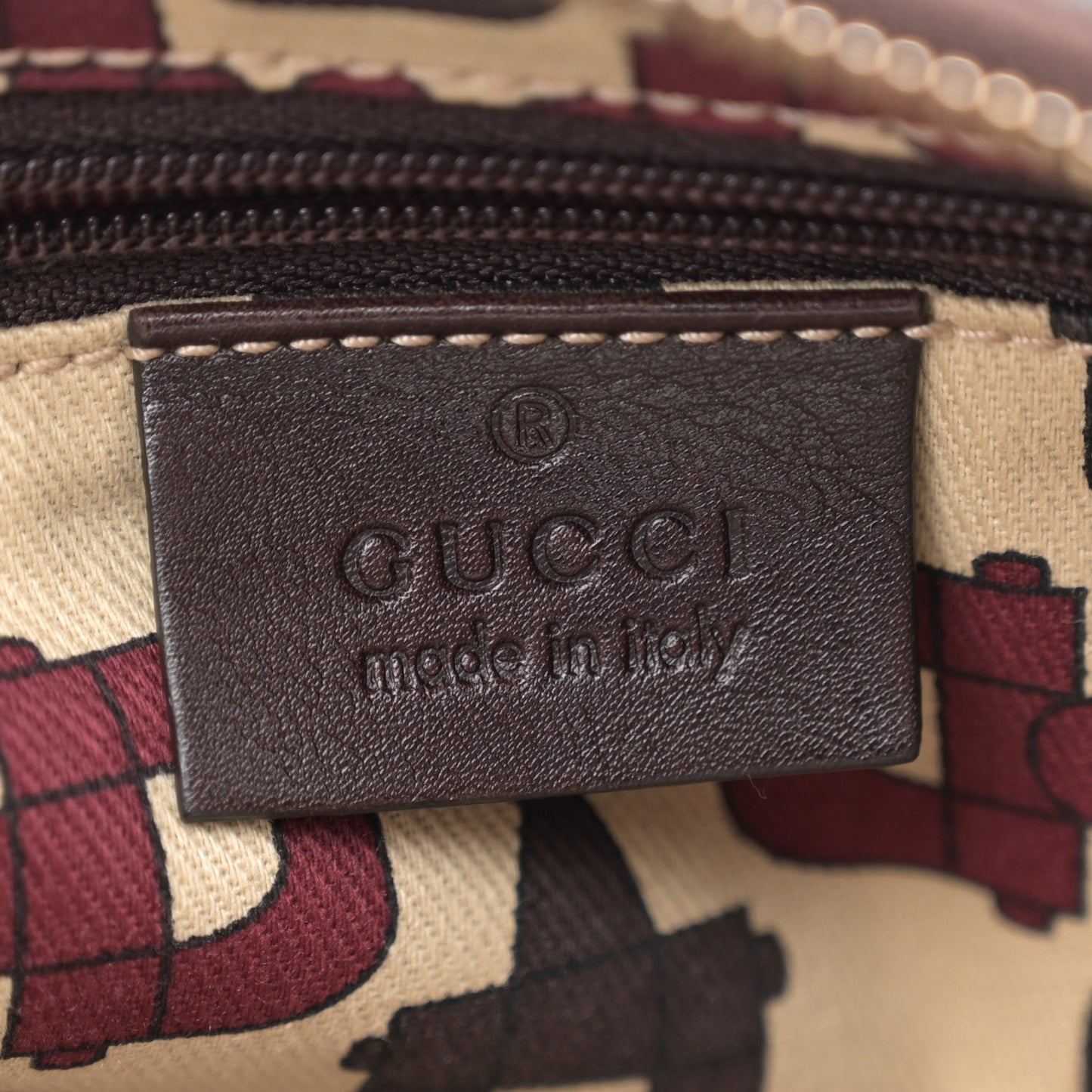 Guccissima Small D Gold Ring Shoulder Bag Chocolate Brown