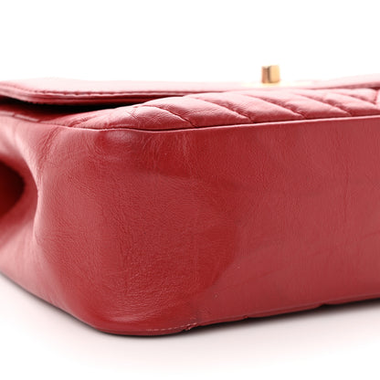 Chanel Calfskin Chevron Quilted Top Handle Flap Red 9 of 10