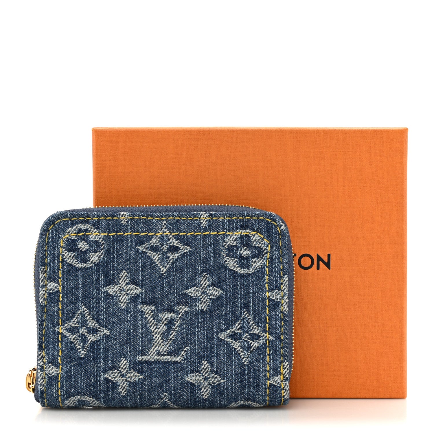 Louis Vuitton Denim Monogram Zippy Coin Purse Blue 1777937