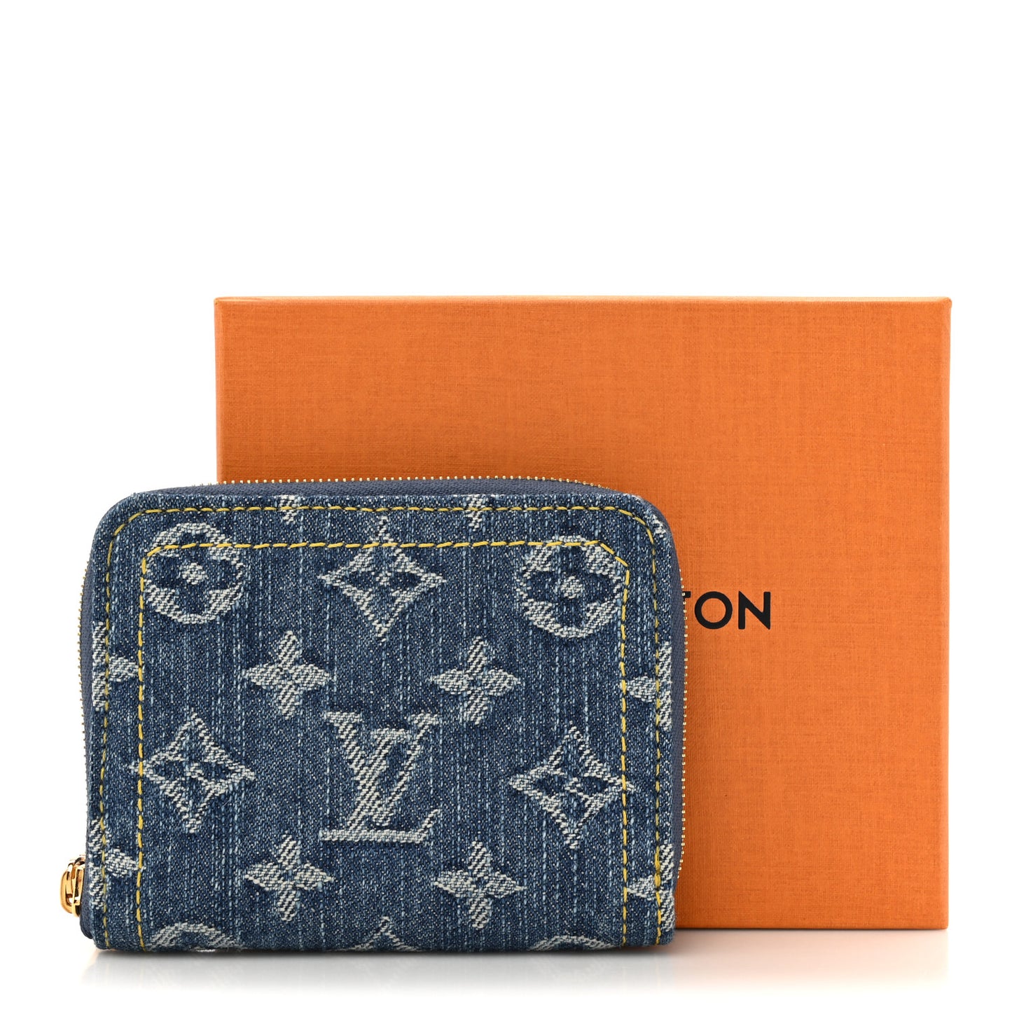 Denim Monogram Zippy Coin Purse Blue