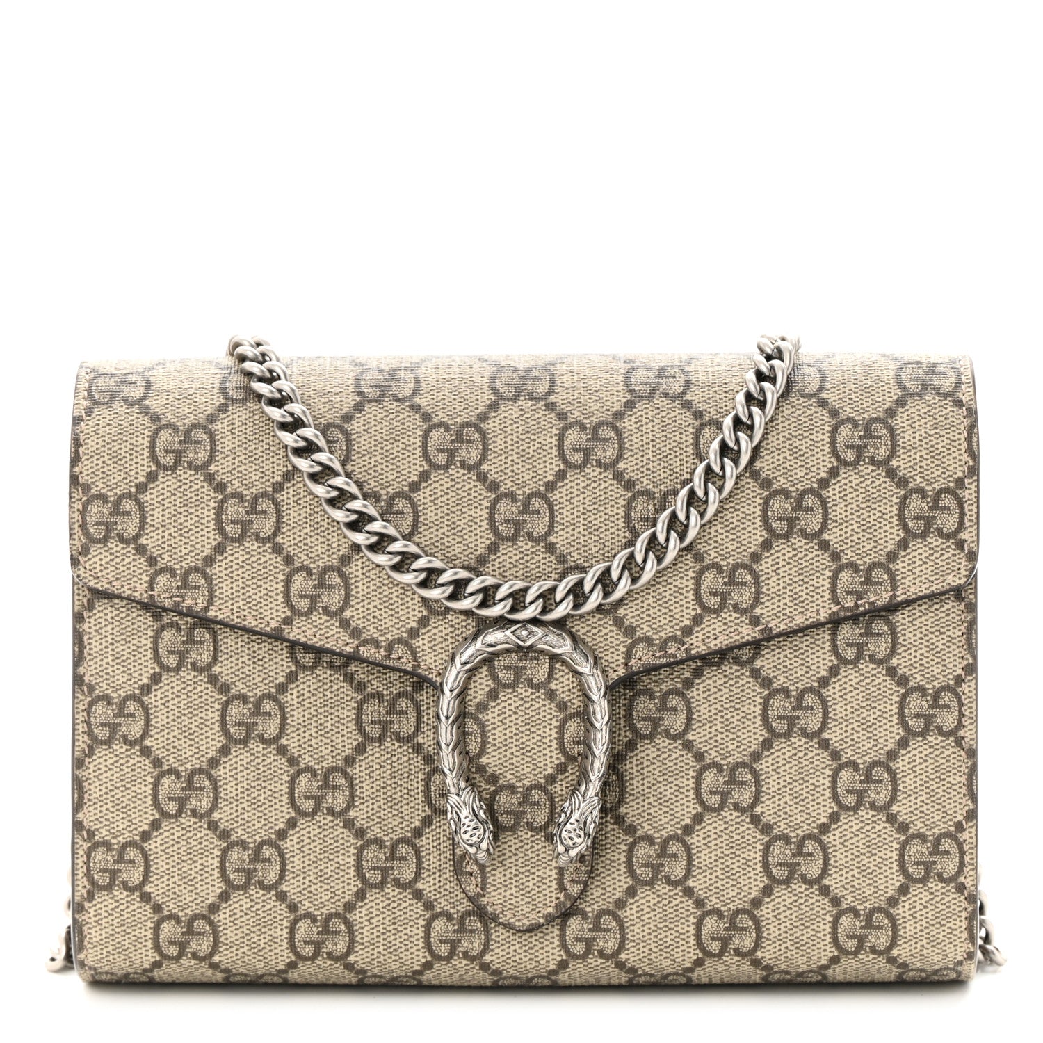 Gucci Calfskin GG Matelasse Chain Wallet Beige Taupe 1 of 11