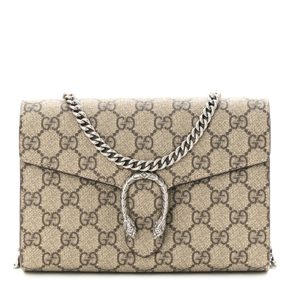 Gucci Calfskin GG Matelasse Chain Wallet Beige Taupe 1 of 11