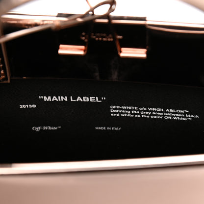 Off-White Metallic Patent Mini Box Bag Rose Gold 6 of 9