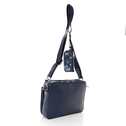 Louis Vuitton Monogram Ink Watercolor Trio Messenger Bag Blue 3 of 9