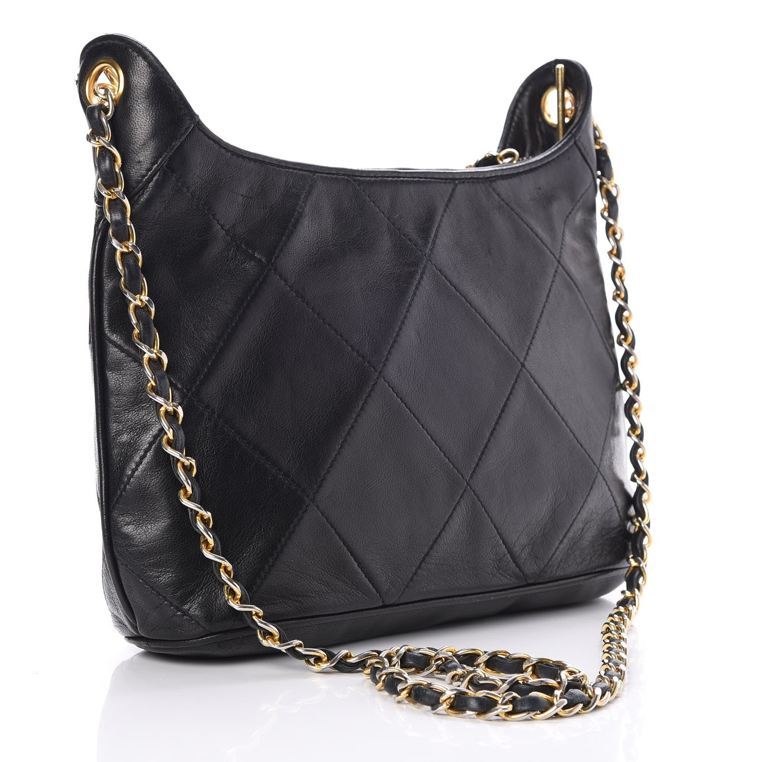 Chanel Lambskin Quilted Tassel Shoulder Bag Black 3 of 9