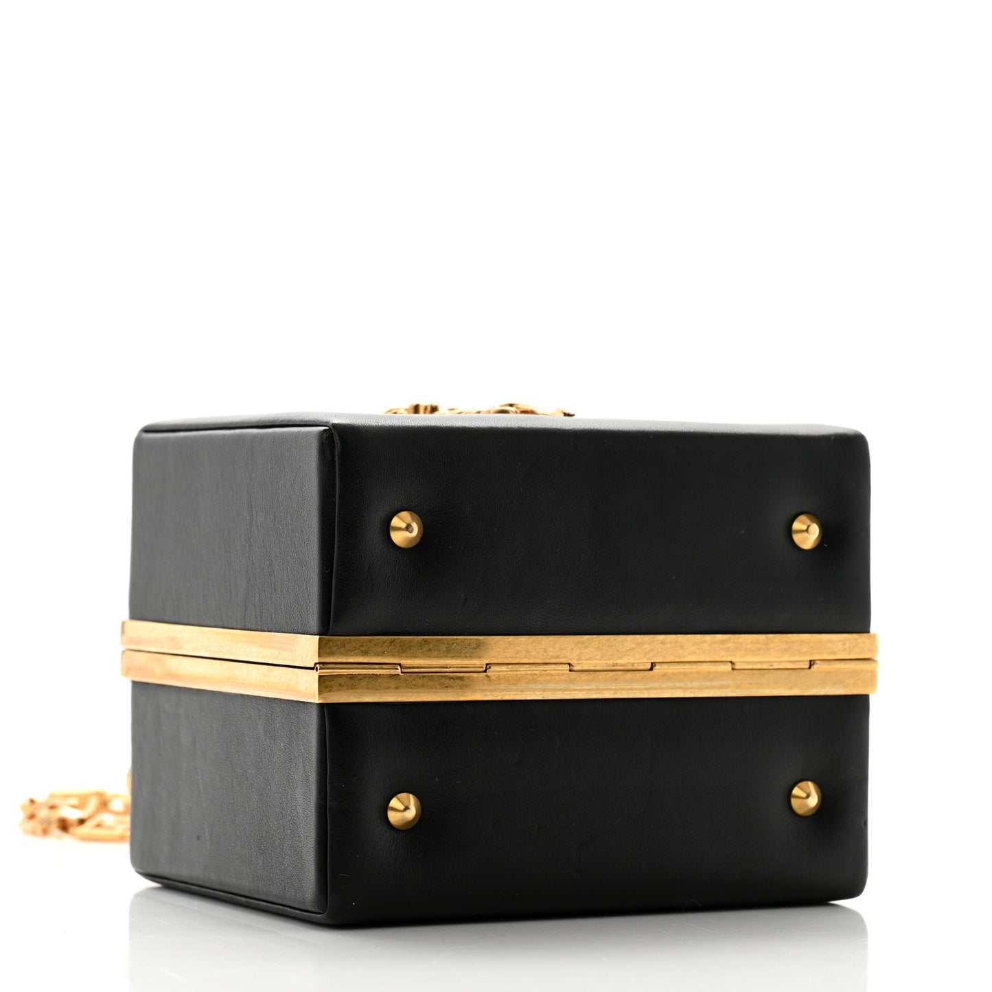 Saffiano Virtus Square Shoulder Bag Black
