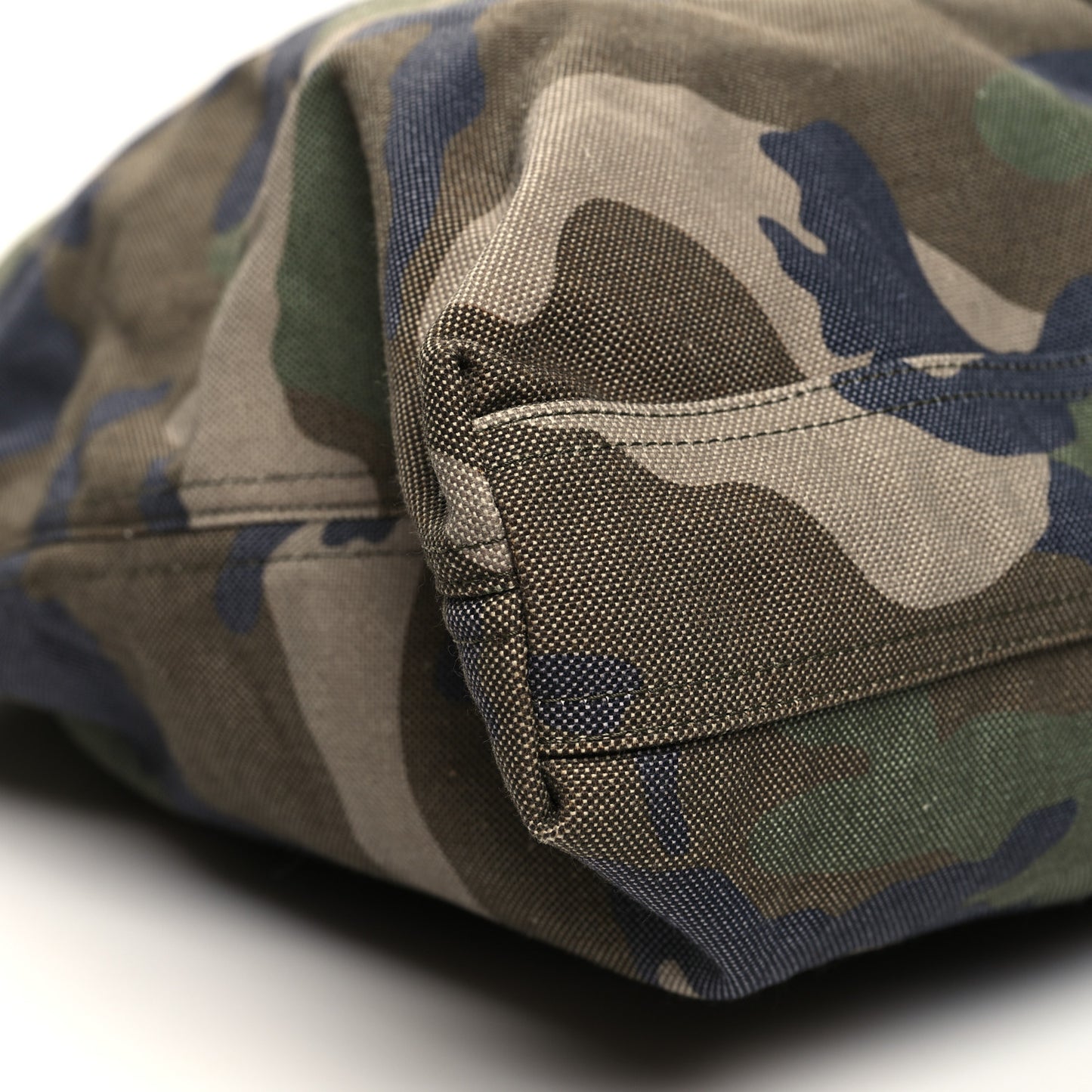 Canvas Calfskin Camouflage Tote Multicolor