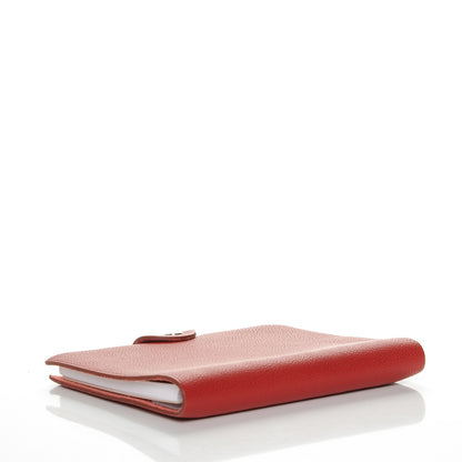 Hermes Togo Ulysse PM Notebook Cover Rouge Garance 4 of 10