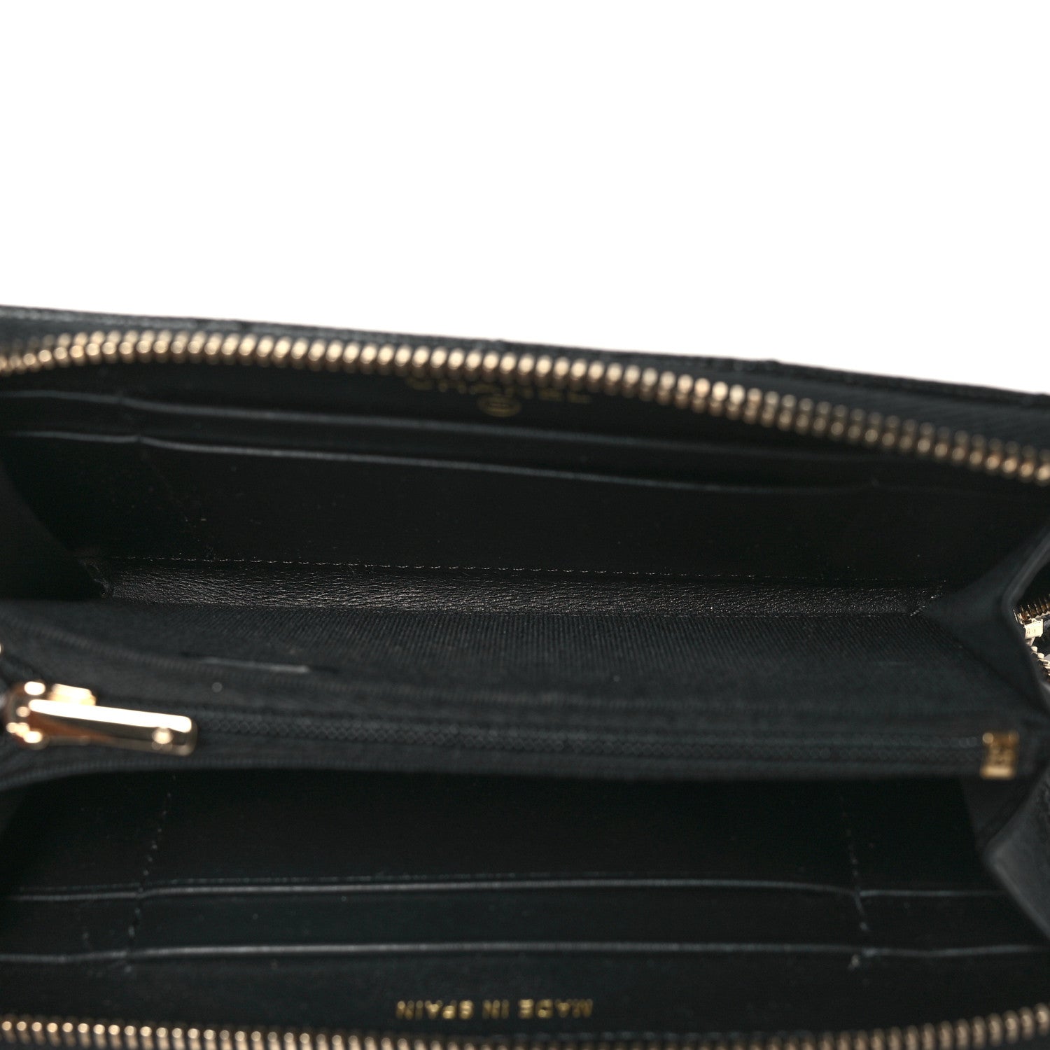 Chanel Caviar Quilted Medium Zip Around Wallet Black 5 of 10