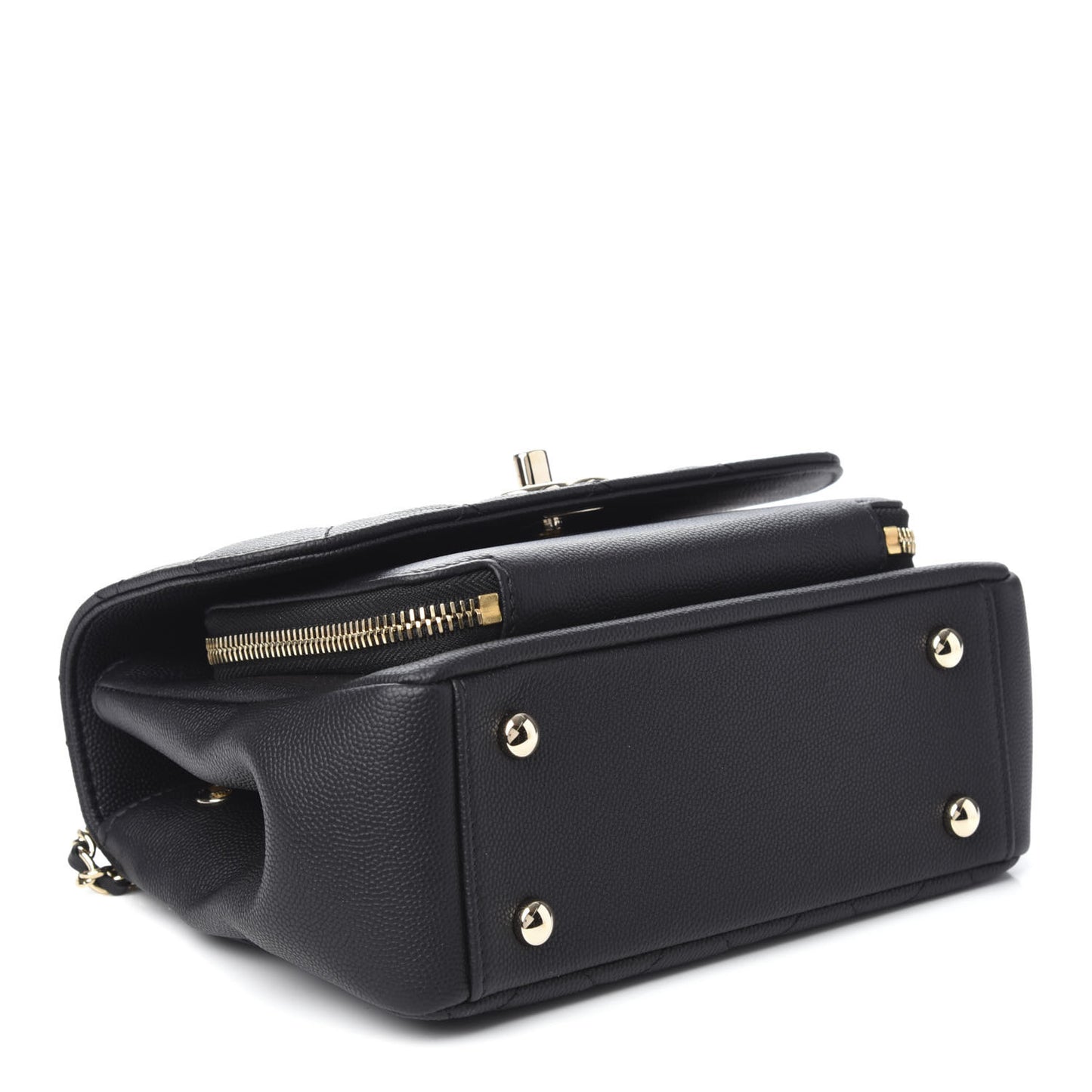 Caviar Quilted Small Business Affinity Flap Black