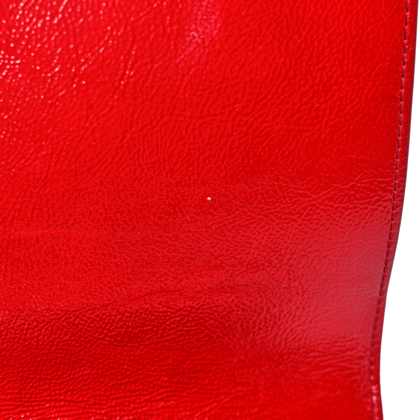 Textured Patent Monogram Large Belle De Jour Clutch Red