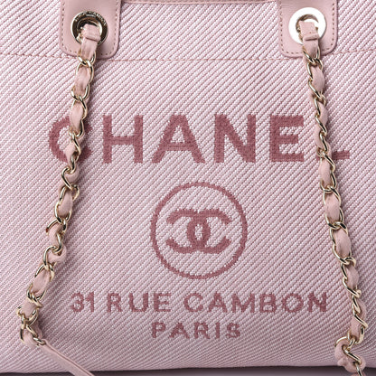 Chanel Mixed Fibers Calfskin Medium Deauville Tote Rose Pink 9 of 9