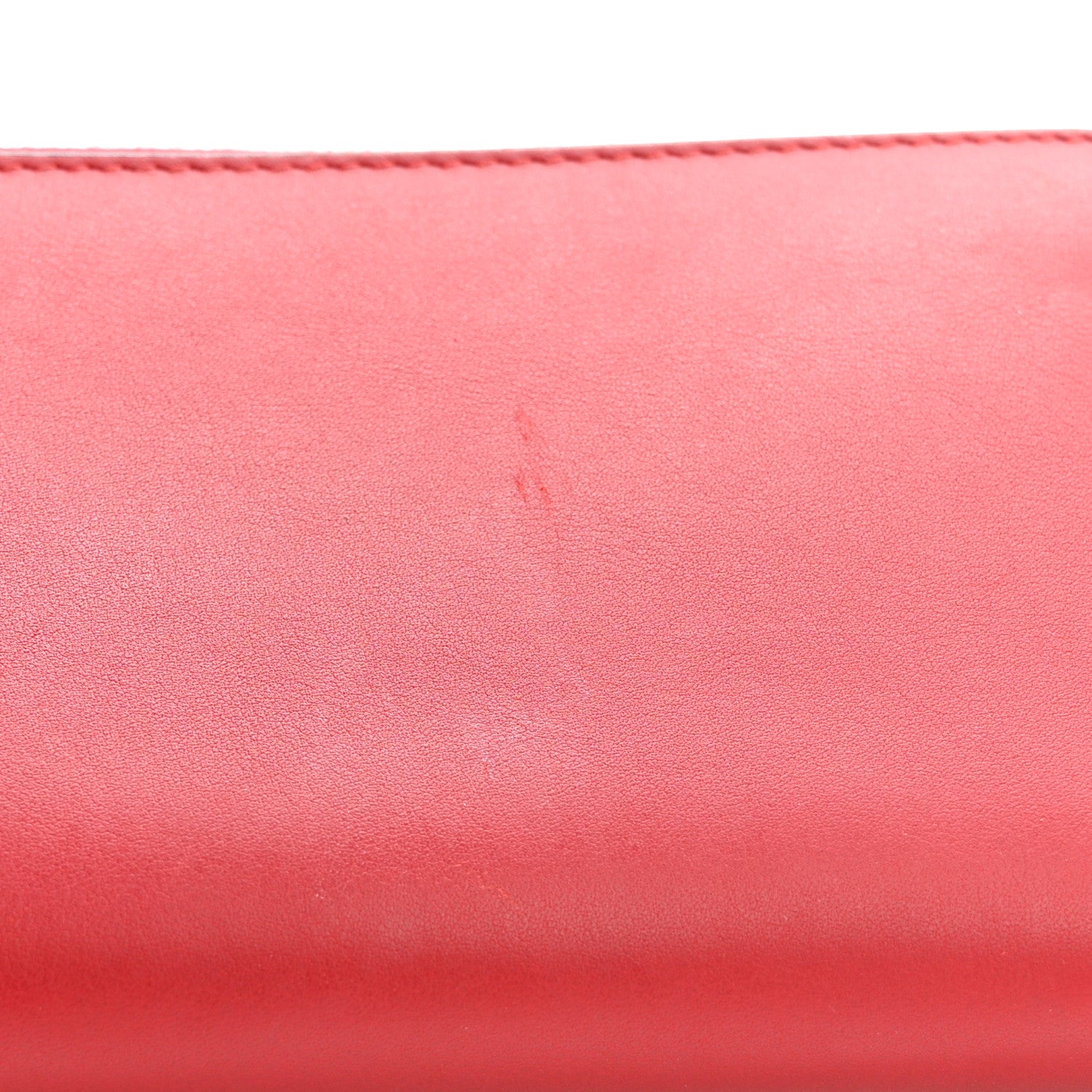 Gucci Calfskin Bamboo Round Zip Long Wallet Red 9 of 10