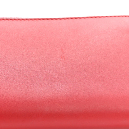 Gucci Calfskin Bamboo Round Zip Long Wallet Red 9 of 10