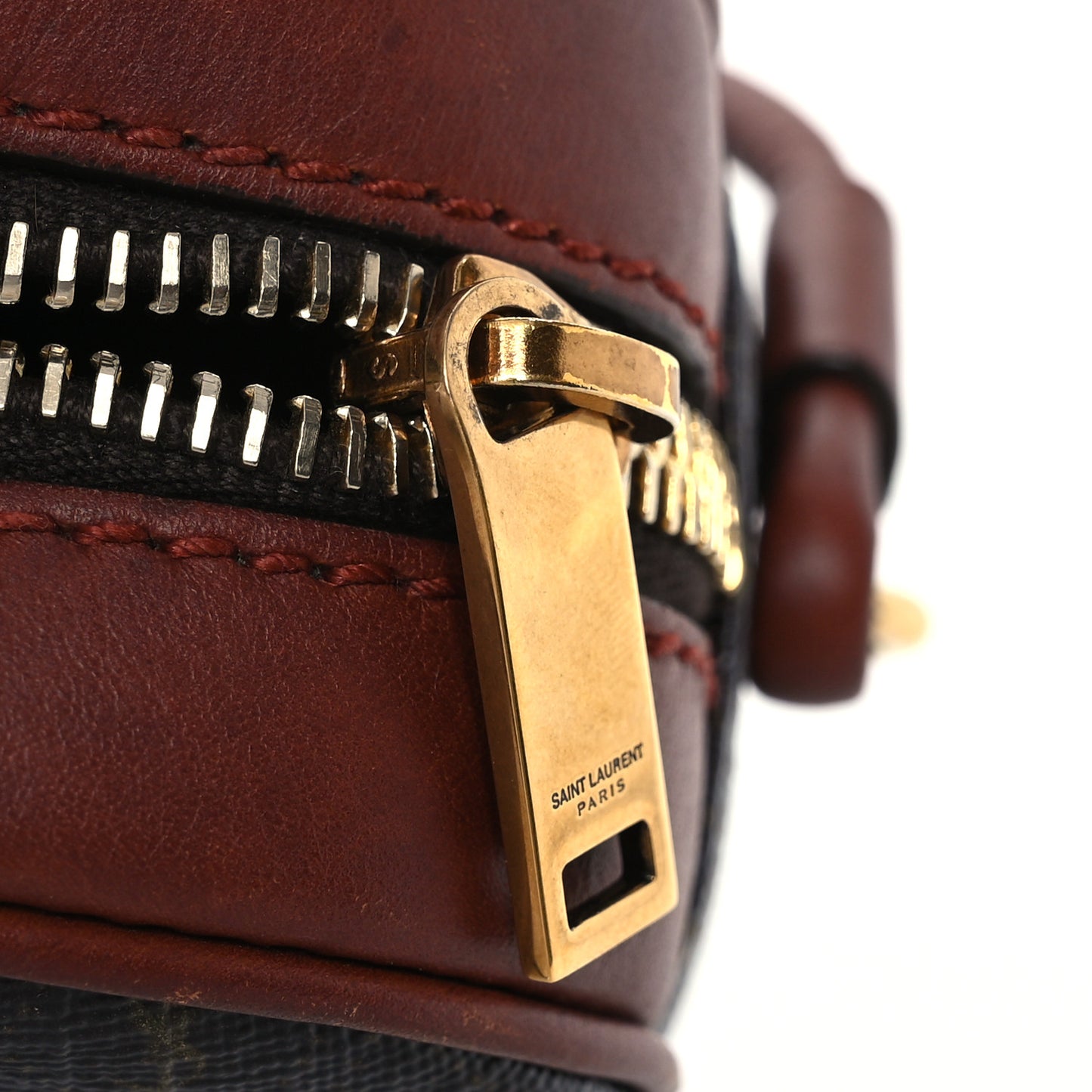 Canvas Smooth Calfskin Le Monogramme Small Camera Bag Chestnut