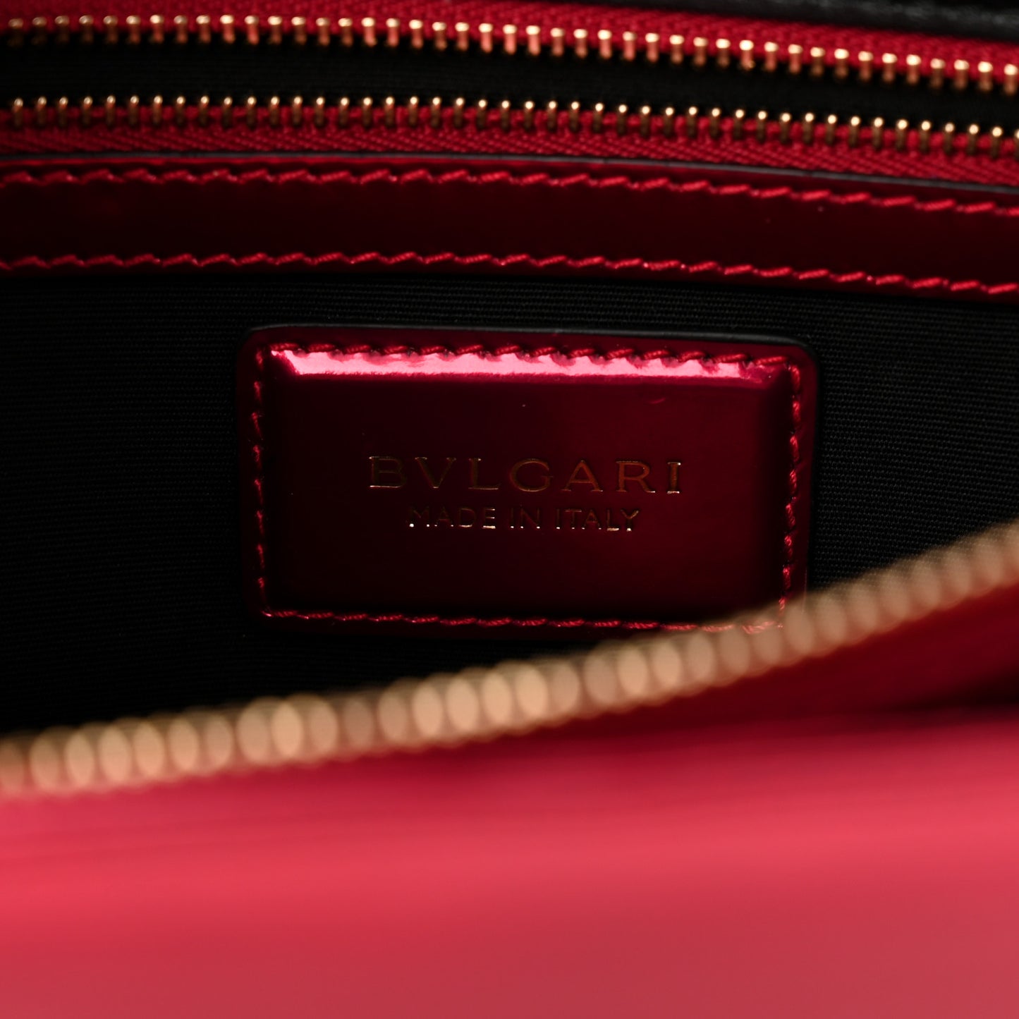 Metallic Calfskin Serpenti Forever Shoulder Bag Red