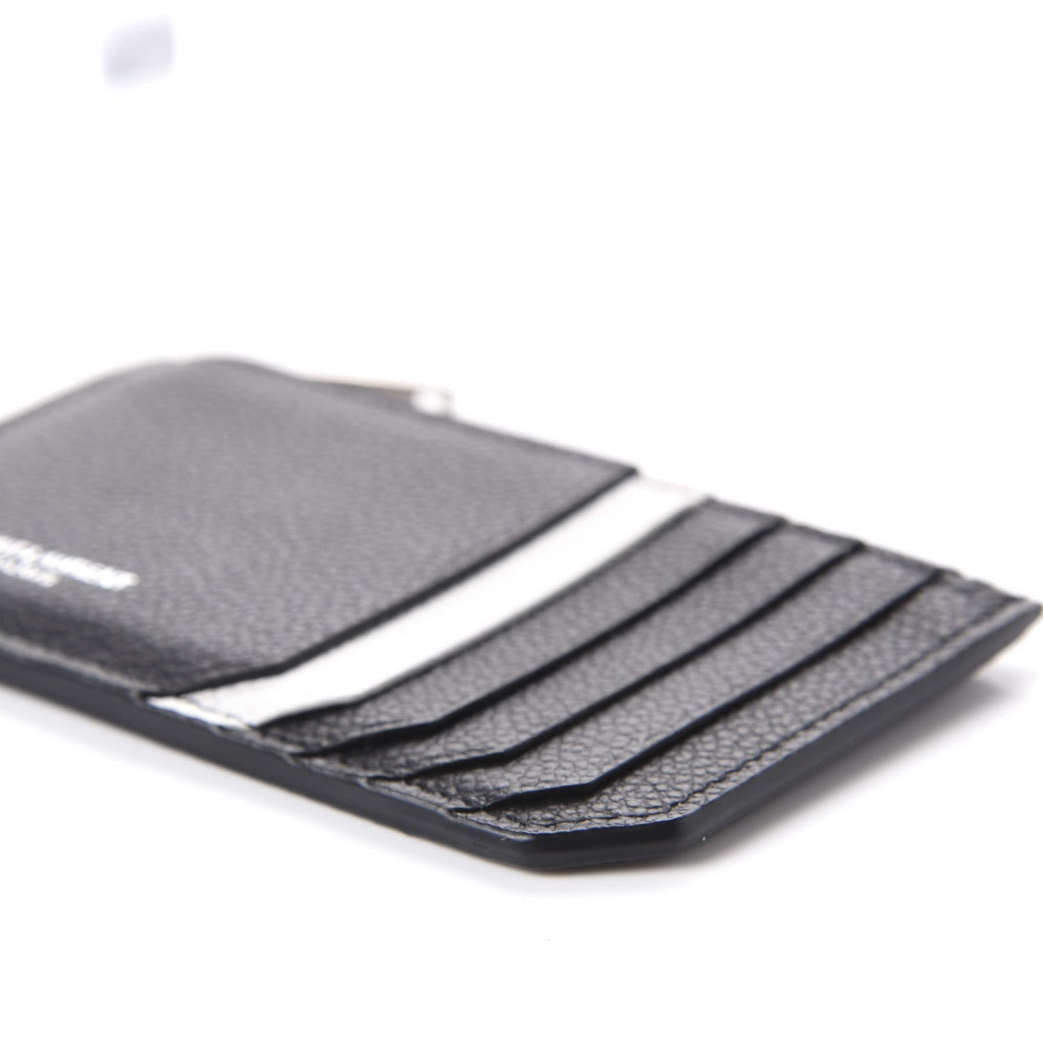Saint Laurent Grained Calfskin 5 Fragments Zip Pouch Card Holder Black 10 of 10