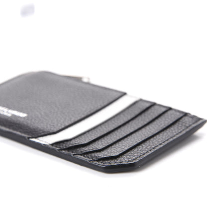 Saint Laurent Grained Calfskin 5 Fragments Zip Pouch Card Holder Black 10 of 10