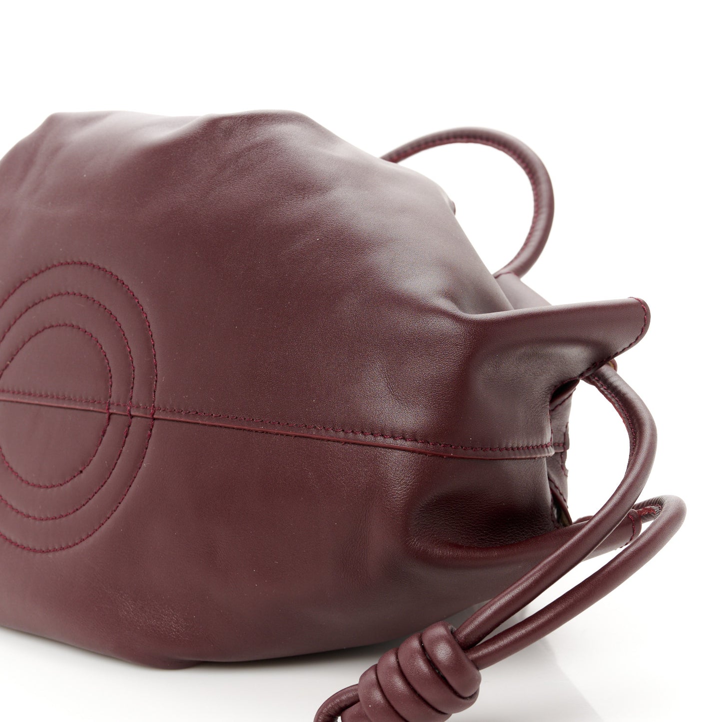 Shiny Nappa Calfskin Small Paseo Bag Burgundy