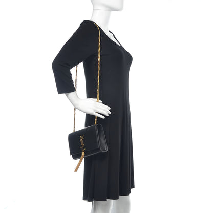Saint Laurent Calfskin Small Classic Monogram Kate Tassel Satchel Black 2 of 8