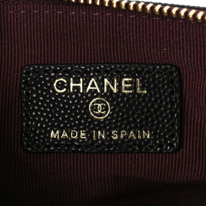 Chanel Caviar Quilted Small Cosmetic Case Black 6 of 9