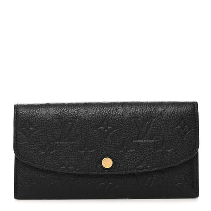 Louis Vuitton LOUIS VUITTON Empreinte Emilie Wallet Black Dune 1 of 6