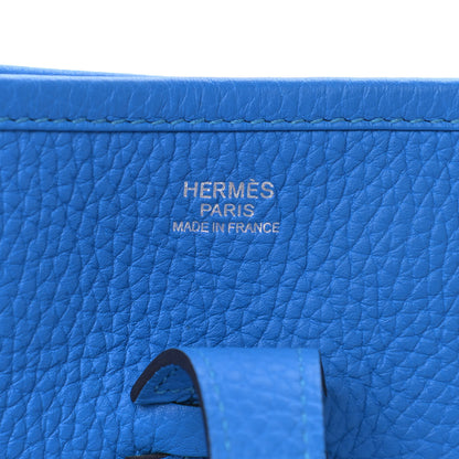 Hermes Taurillon Clemence Evelyne III PM Bleu Hydra 6 of 10