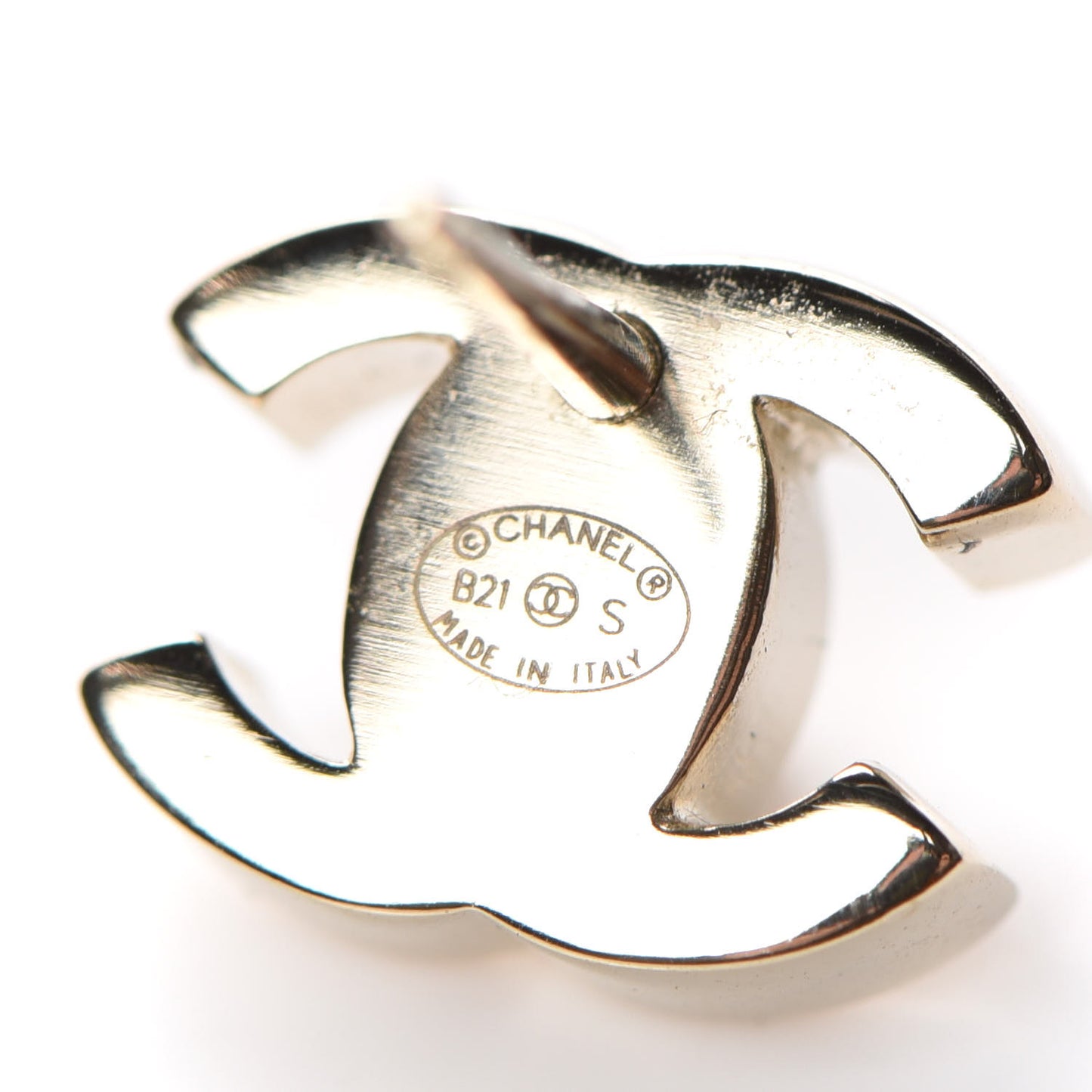 Metal CC Turnlock Earrings Gold