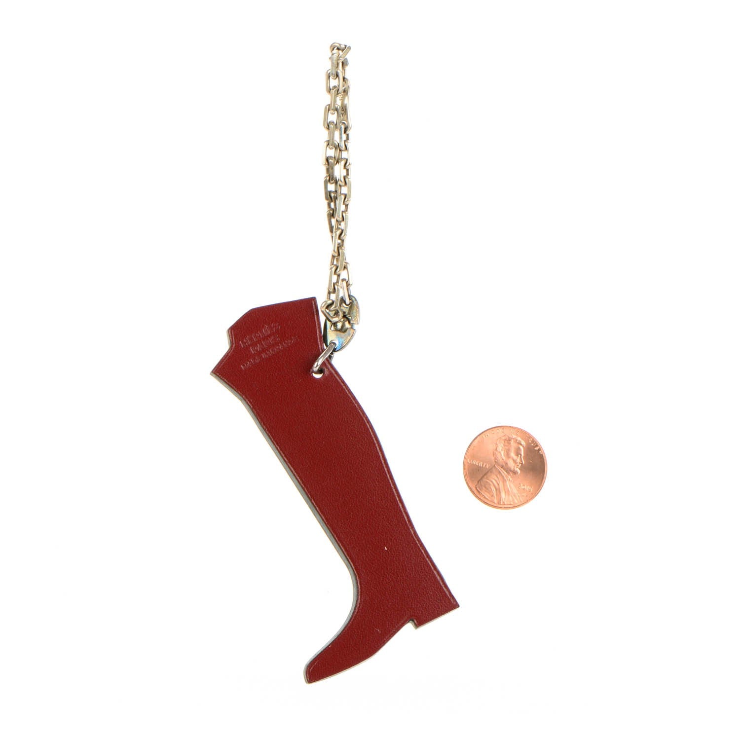 Hermes Tadelakt Boot Bag Charm Rouge H 2 of 7