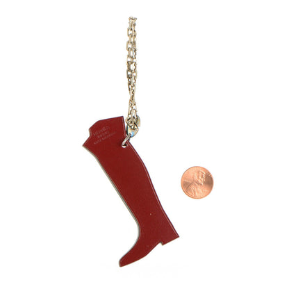 Hermes Tadelakt Boot Bag Charm Rouge H 2 of 7
