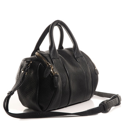 Alexander Wang Pebbled Leather Rockie Black w Pale Gold Hardware 3 of 6