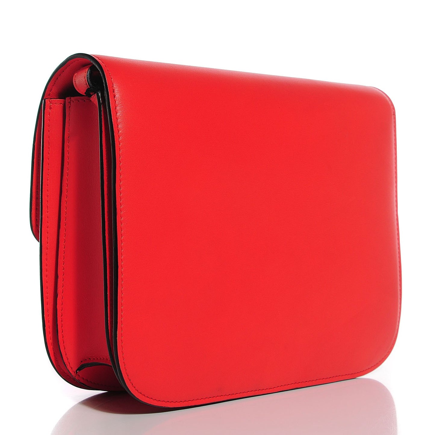 Box Calfskin Medium Classic Box Flap Bag Poppy