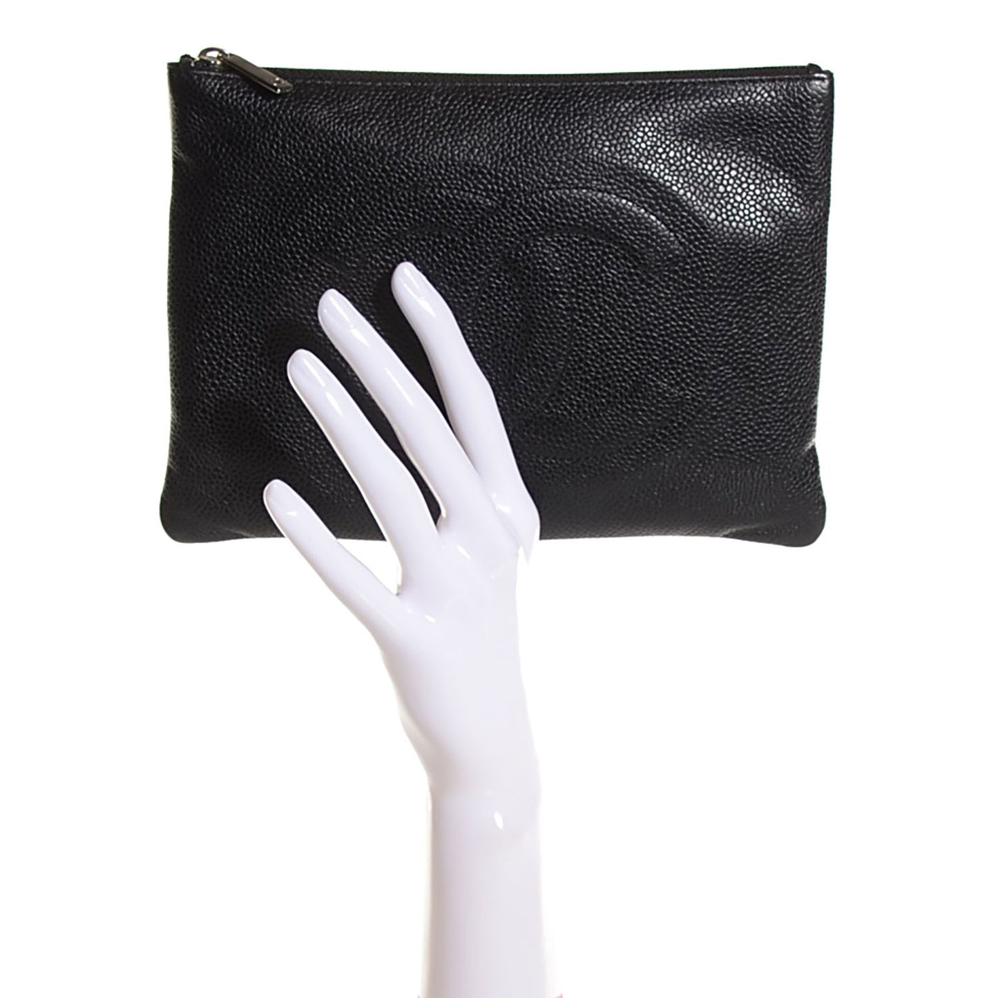 Caviar CC Flat Cosmetic Pouch Black