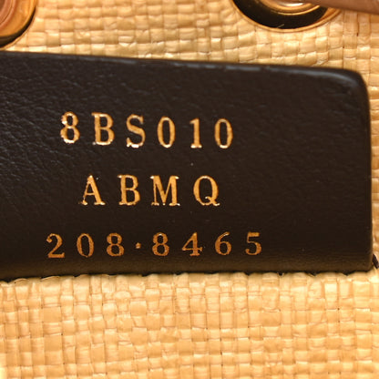 Fendi Raffia Vitello King Lucido F is Fendi FF Embroidered Mini Mon Tresor Bucket Bag Grano Sand 8 of 13
