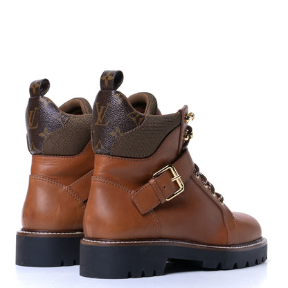 Louis Vuitton Calfskin Territory Ranger Combat Boots 39 Cognac 4 of 12