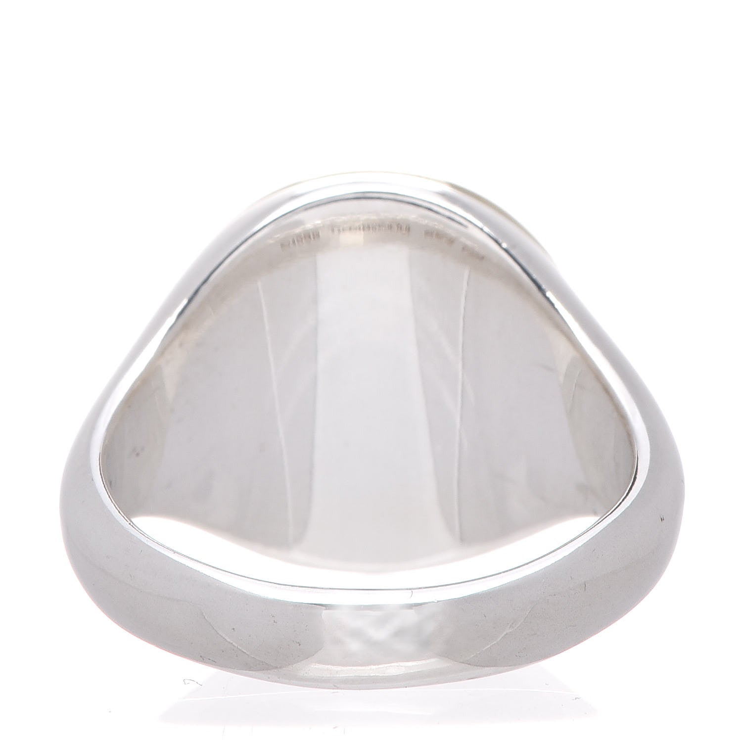 Tiffany Sterling Silver 18K Yellow Gold Hematite Ring 53 6.25 3 of 6