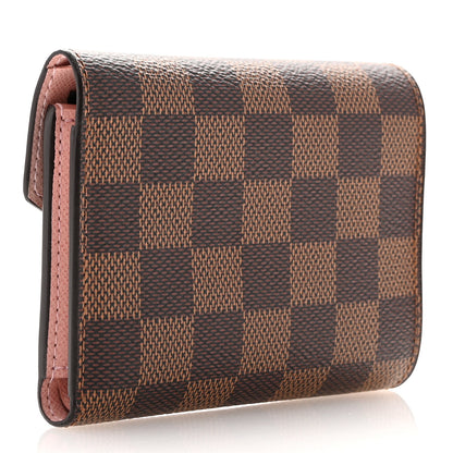Louis Vuitton Damier Ebene Victorine Wallet Rose Ballerine 3 of 7
