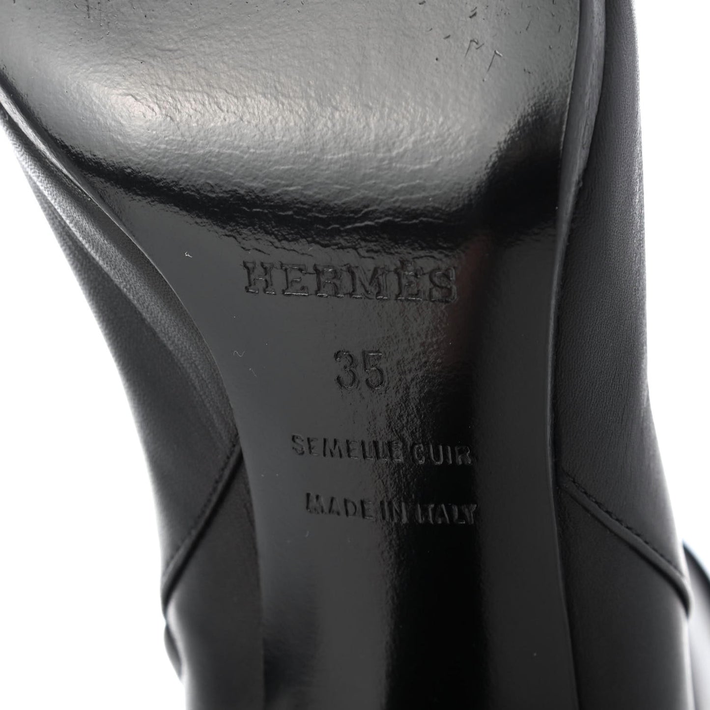 Calfskin Joueuse Ankle Boots 35 Black