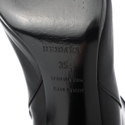 Hermes Calfskin Joueuse Ankle Boots 35 Black 6 of 7