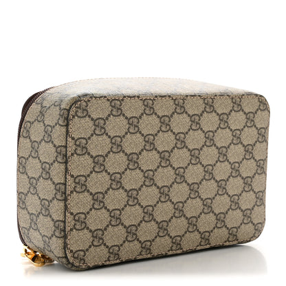 Gucci GG Supreme Monogram Mini Packing Cube Beige Ebony New Acero 4 of 8