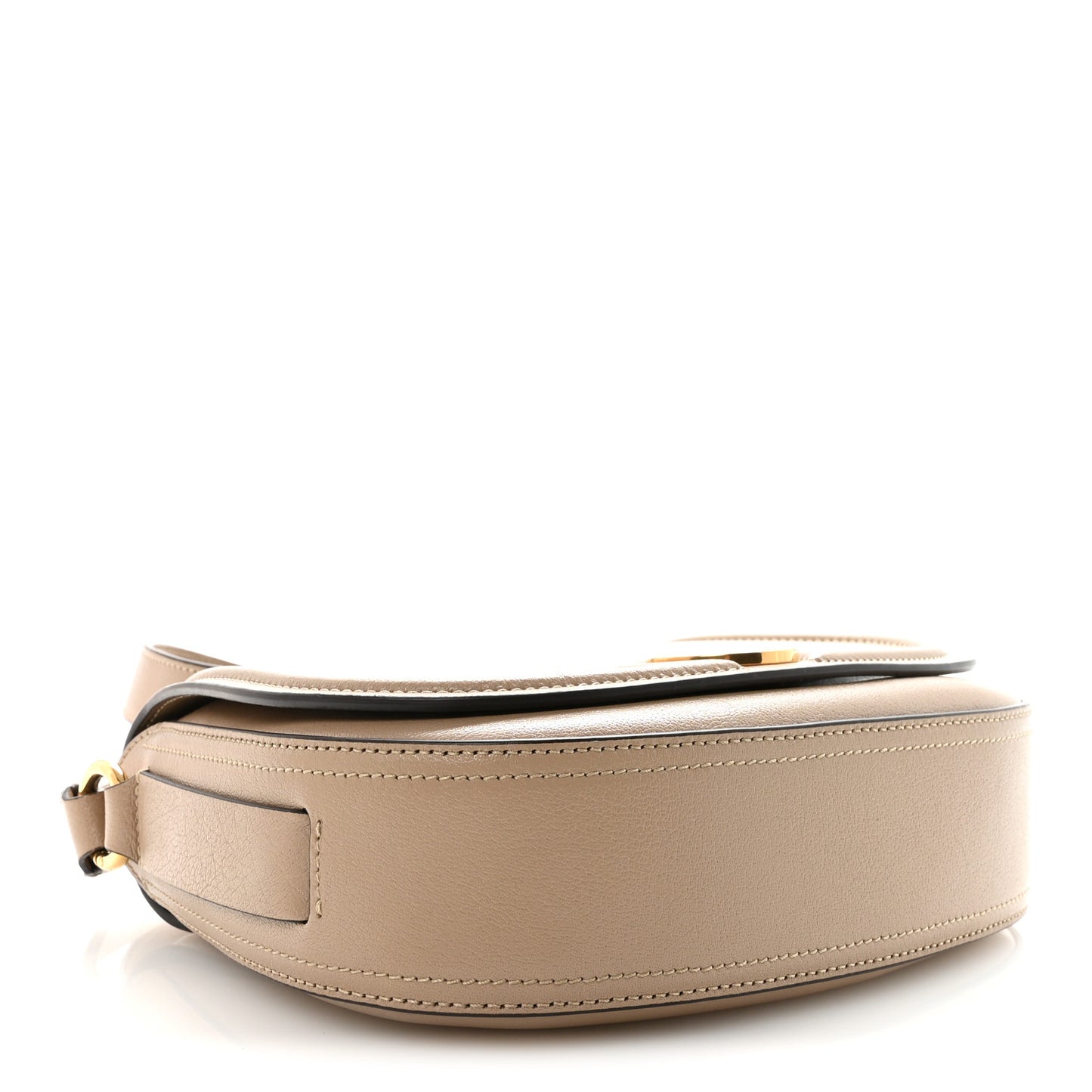 Grained Asian Water Buffalo Horse Medal Saddle Crossbody Bag Boyish Brown