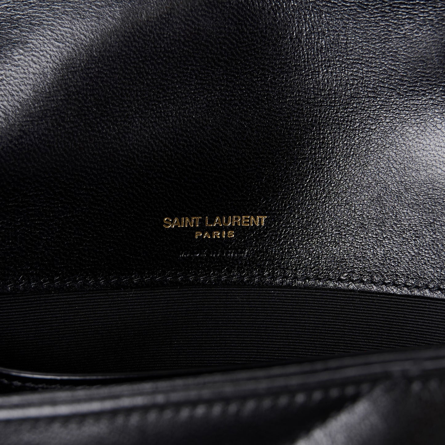 Lambskin Chevron Quilted Small Loulou Black