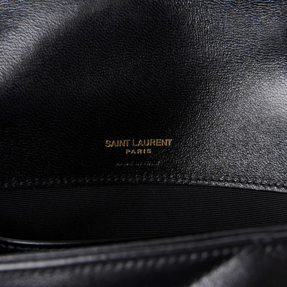 Saint Laurent Lambskin Chevron Quilted Small Loulou Black 8 of 13