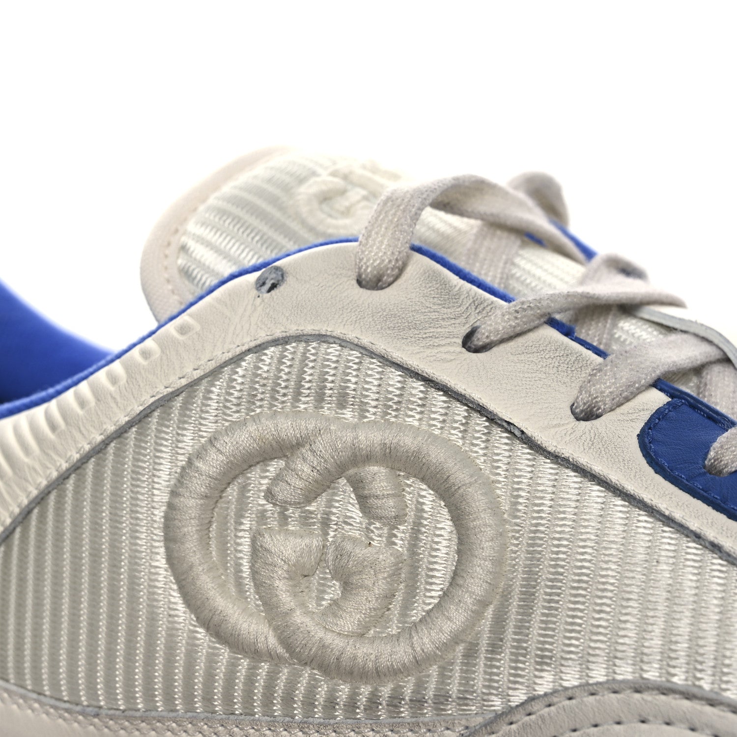 Gucci Dali Soft Calfskin Mens Mac80 Sneakers 11.5 Off White Blue 11 of 14