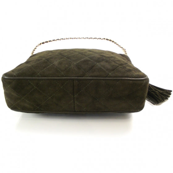Suede Tassel Camera Bag Green