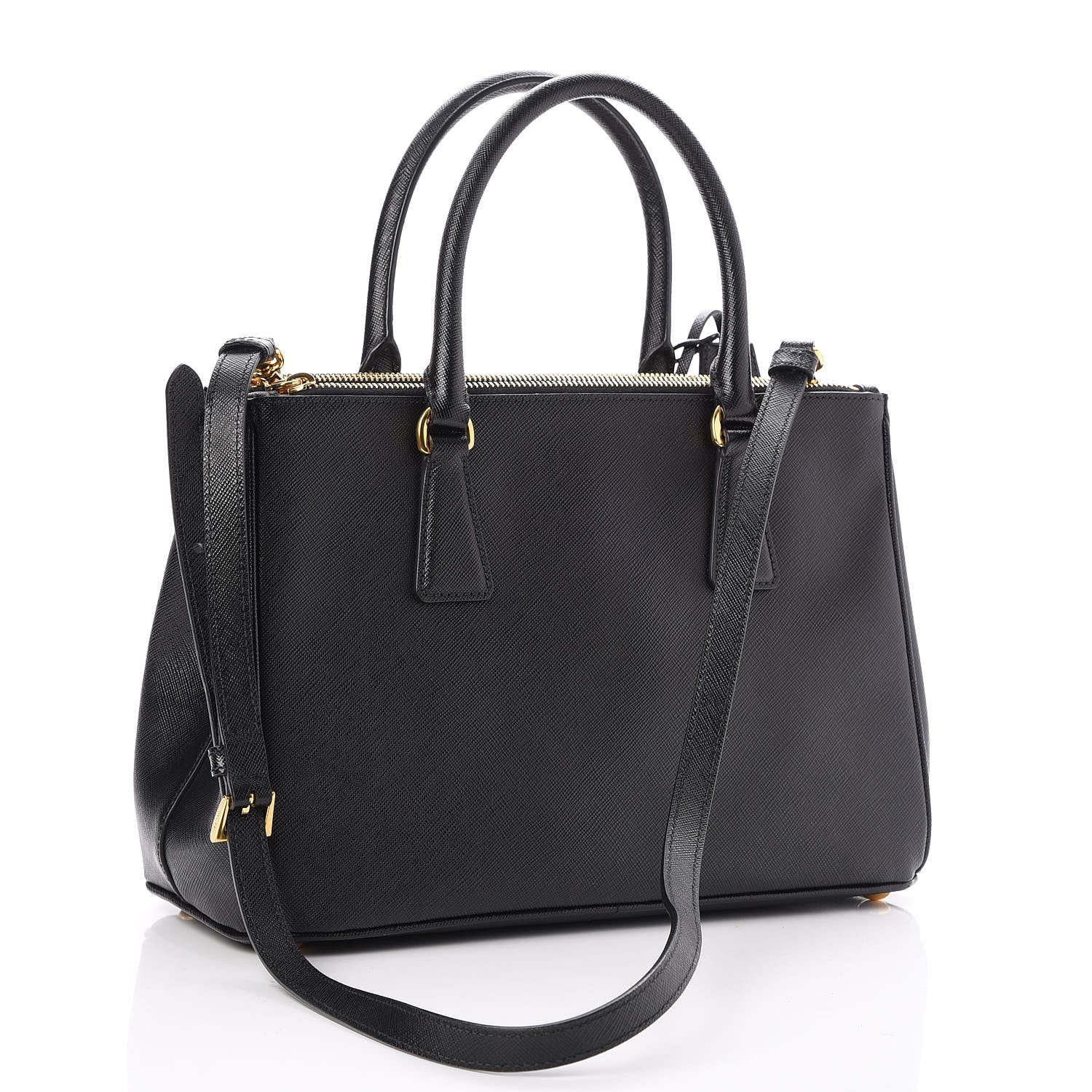 Prada Saffiano Small Galleria Double Zip Tote Black 3 of 9